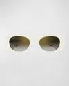 Cartier Panther C-logo Acetate Cat-eye Sunglasses In White