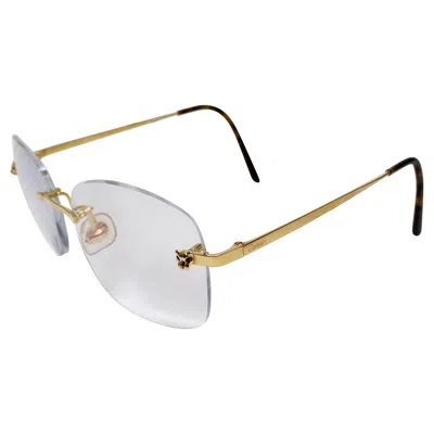 Pre-owned Cartier Panther Rimless Glasses Circa 1980s In Gray