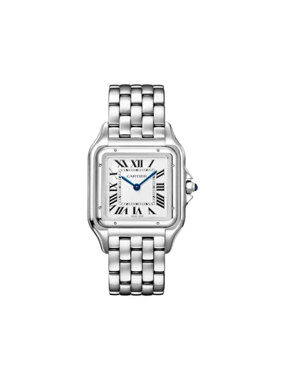 Pre-owned Cartier Panthère 42mm In Silver