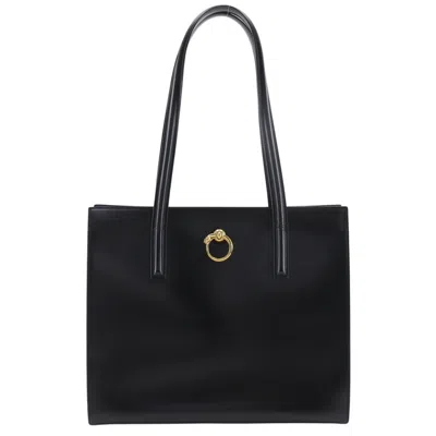 Pre-owned Cartier Panthère Black Leather Tote Bag ()