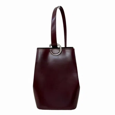 Pre-owned Cartier Panthère Bordeaux Leather Shoulder Bag ()
