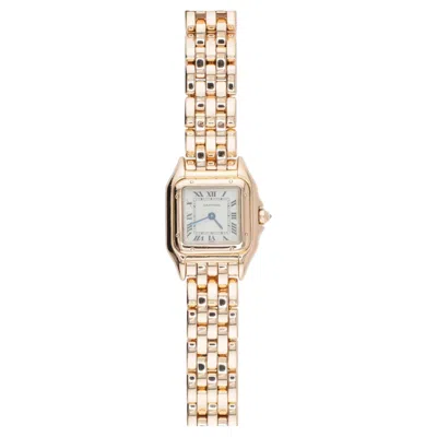 Pre-owned Cartier Panthère Carrée Watch In 18k Rose Gold, Ref. W25022b9, Quartz In Red