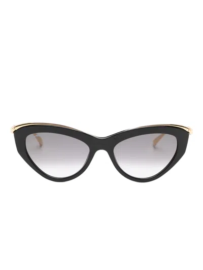Cartier Panthère Cat-eye Sunglasses In Gold