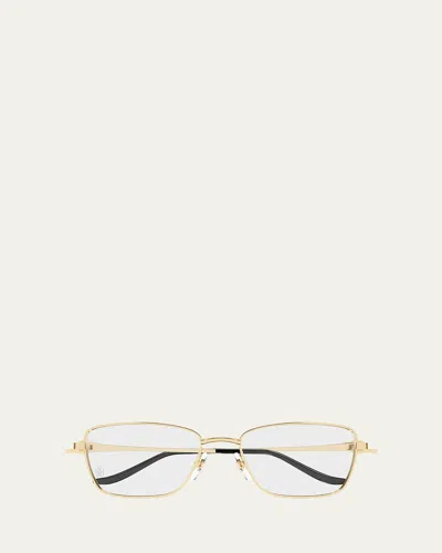 Cartier Panthere Classic 55mm Square Metal Optical Glasses In Gold