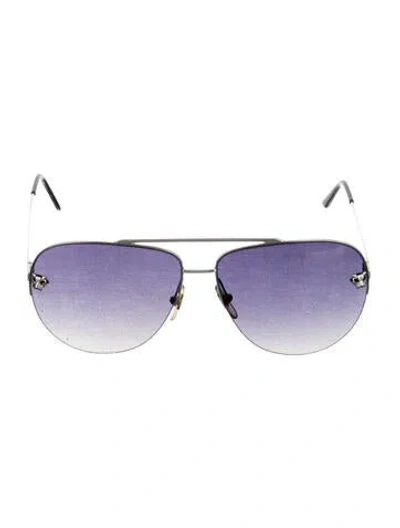 Pre-owned Cartier Panthere De  Aviator Sunglasses