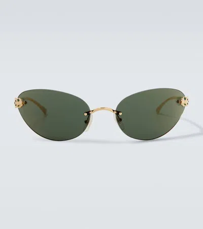 Cartier Panthère De  Cat-eye Sunglasses In Green