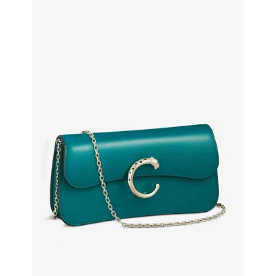 Cartier Panthère De  Chain Mini Leather Cross-body Bag In Blue