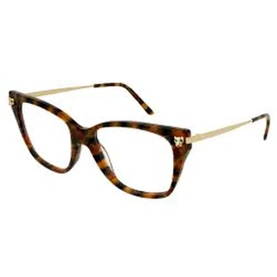 Cartier Panthere De  Demo Cat Eye Ladies Eyeglasses Ct0026o 003 52