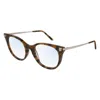 Cartier Panthere De  Demo Cat Eye Ladies Eyeglasses Ct0031o 003 50