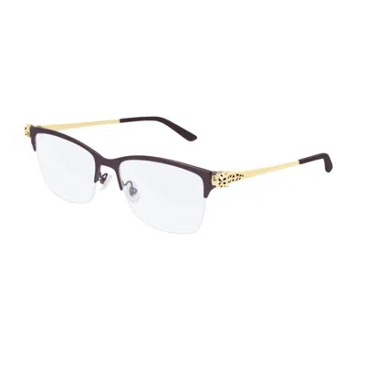 Cartier Panthere De  Demo Cat Eye Ladies Eyeglasses Ct0211o 002 53