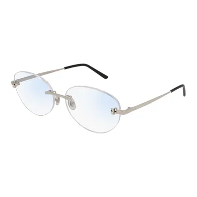Cartier Panthere De  Demo Oval Ladies Eyeglasses Ct0028o 001 56
