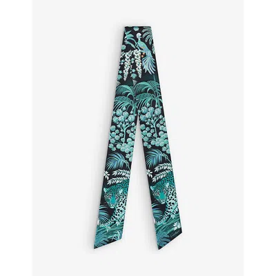 Cartier Silk Flora And Fauna Panthère Scarf In Multicolour