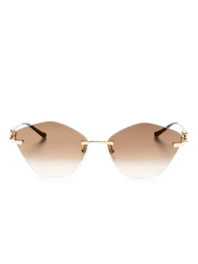 Cartier Geometric Frame Sunglasses In Multi