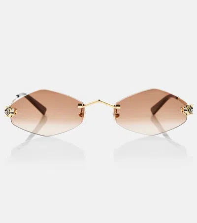 Cartier Sunglasses Ct0433s In Gold