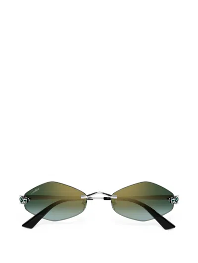 Cartier Panthère De  Geometric-frame Sunglasses In Multi