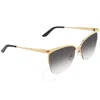 Cartier Panthere De  Grey Gradient Rectangular Ladies Sunglasses Ct0124s 001 59 In Gold