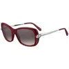 Cartier Panthere De  Grey Square Ladies Sunglasses Ct0066s 002 55