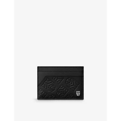 Cartier Black Panthere De Logo-badge Leather Card Holder