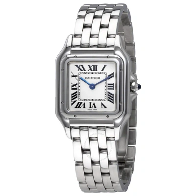 Cartier Panthere De  Medium Model Silver Dial Ladies Watch Wspn0007 In Metallic