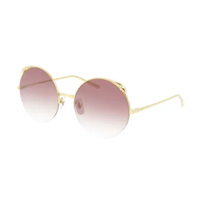 Cartier Panthere De  Pink Multi Treatment Round Ladies Sunglasses Ct0149s 002 60