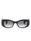 Cartier Panthère De  Rectangle-frame Sunglasses In Grey