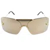 Cartier Panthere De  Rose Gold Shield Ladies Sunglasses Ct0023s 002 99 In Multi