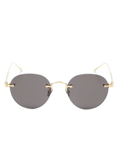 Cartier Panthère De  Round-frame Sunglasses In Gold