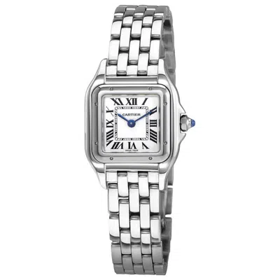 Cartier Panthere De  Silver Dial Ladies Watch Wspn0006 In Blue / Silver