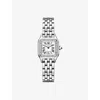 Cartier Panthère De  Small Steel And 0.23ct Brilliant-cut Diamond Quartz Watch In Metallic