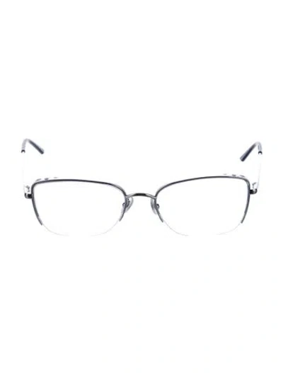 Pre-owned Cartier Panthere De  Square Eyeglasses In Metallic/silver