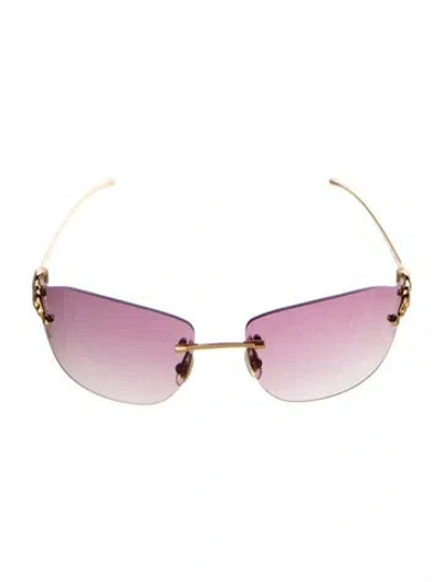Pre-owned Cartier Panthere De  Square Sunglasses