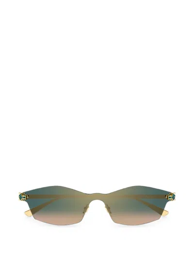 Cartier Panthère De  Sunglasses In Green