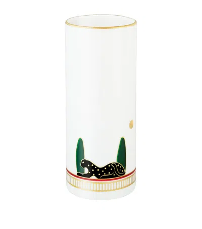 Cartier Panthère De  Vase In White