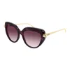 Cartier Panthere De  Violet Cat Eye Ladies Sunglasses Ct0214s 003 55
