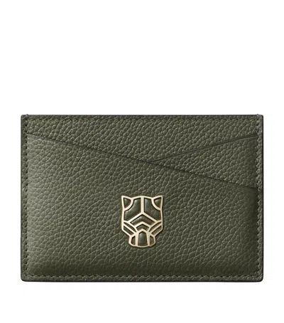 Cartier Panthère Graphique De  Card Holder In Green
