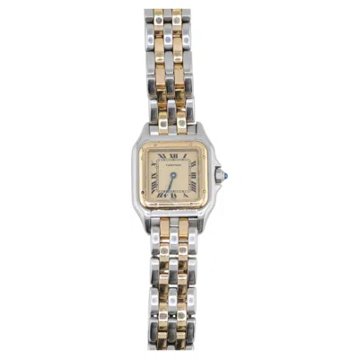 Pre-owned Cartier Panthère Lady Two-tone Steel & Gold Quartz Watch Ref. 6692 Full Set In Multi