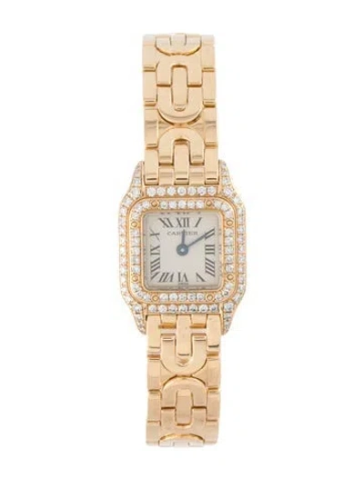Pre-owned Cartier Panthère Mini Watch, 17mm In Multicolor