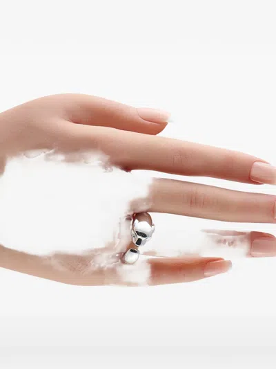 Pre-owned Cartier Panthere Ring In Silver