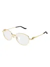 Cartier Panthère Round-frame Glasses In Blue