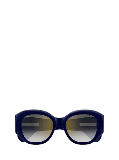 Cartier Panthere Square Frame Sunglasses In Blue