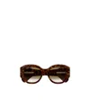 Cartier Panthere Square Frame Sunglasses In Brown