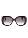 Cartier Panthère Square-frame Sunglasses In Red