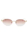 Cartier Panthère Sunglasses In 金色