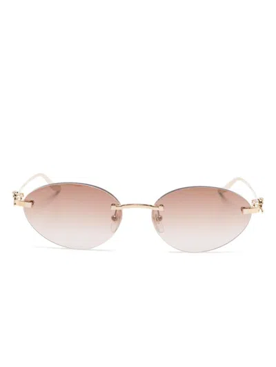 Cartier Panthère Sunglasses In 金色