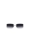 Cartier Panther Rimless Rectangle Metal Sunglasses In Black