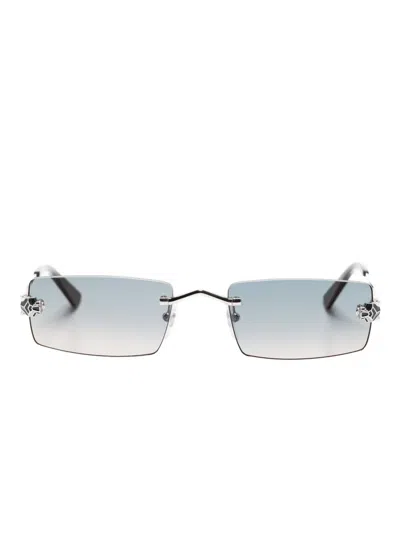 Cartier Panthère Sunglasses In Silver