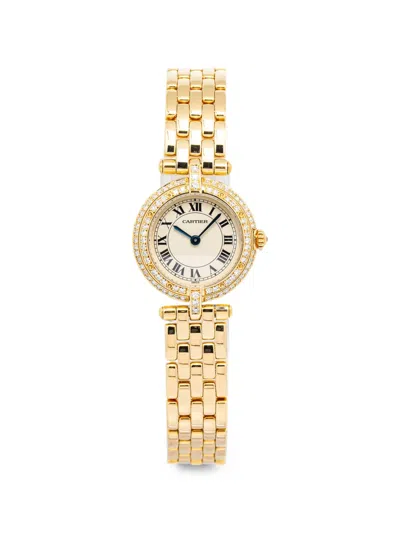 Pre-owned Cartier Panthère Vendôme 24mm Watch In White