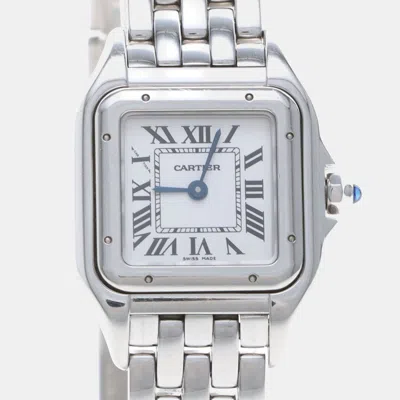 Pre-owned Cartier Panthere Wspn0006 Quartz Silver Stainless Steel Women's Wristwatch 30 Mm