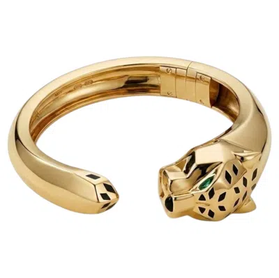 Pre-owned Cartier Panth�re De  18k Yellow Gold Cuff Bracelet