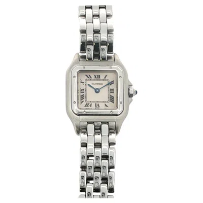 Pre-owned Cartier Panth�re De  Stainless Steel Small Watch  Pouch In Multiple
